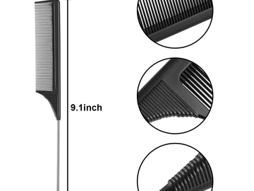 Leinuosen 3-Pack Rat Tail Comb
